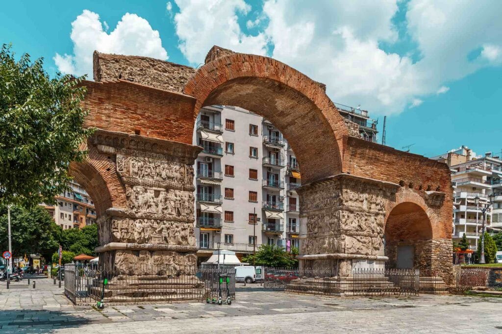 Arch of galerius in thessaloniki greece