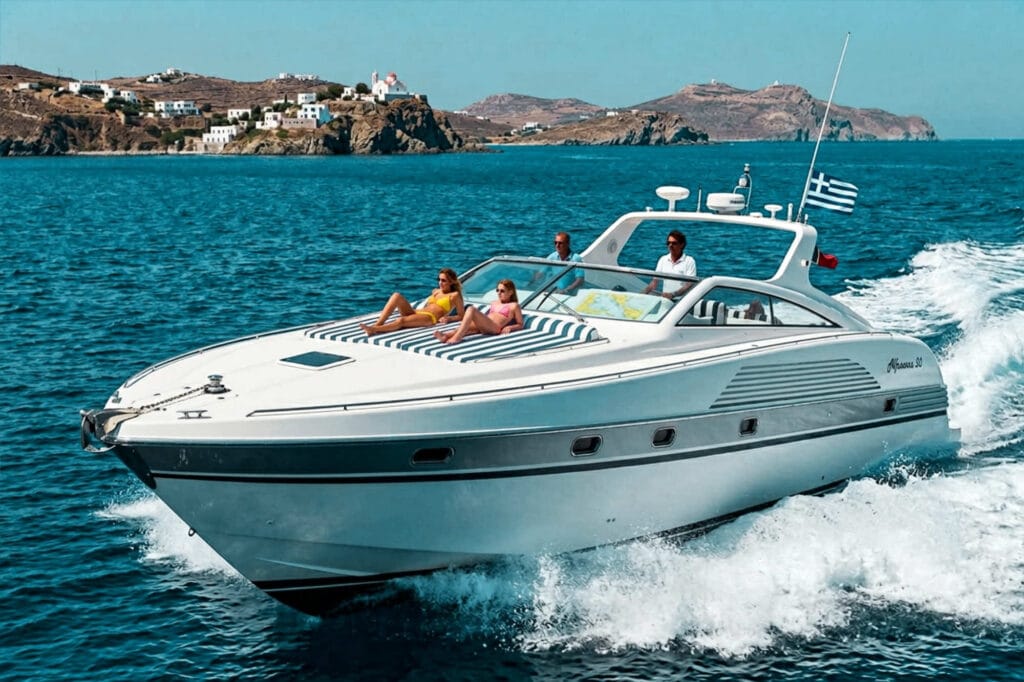 Family yacht trip in Mykonos