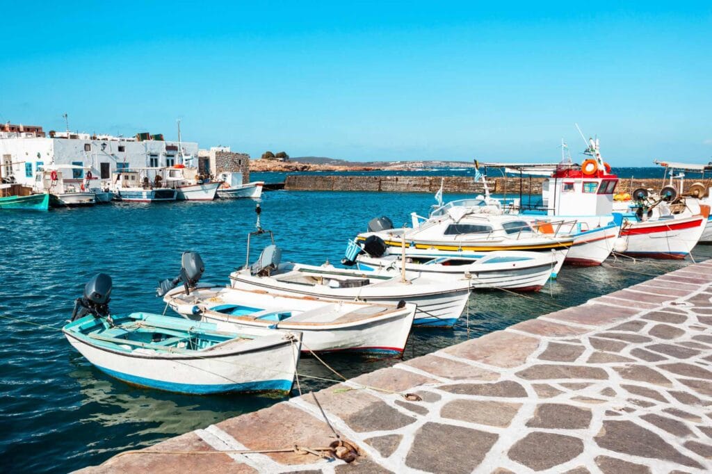 Paros Naoussa village harbor