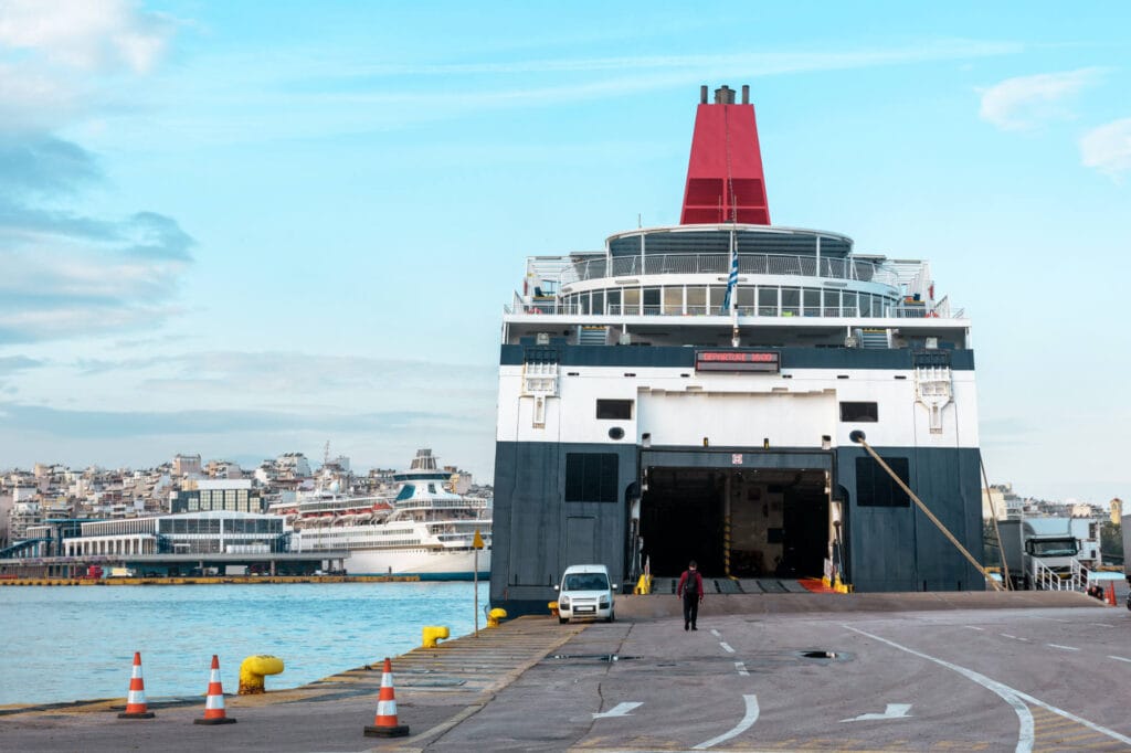 Piraeus port ferry terminal Athens Greece