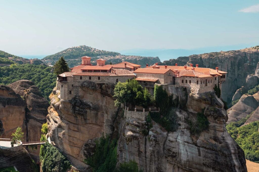 meteora monasteries spring